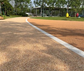 公園上城園林道路-露骨料地坪施工效果圖來啦！