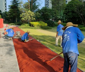 【廣州地石麗】趁著天氣晴朗，冷鋪瀝青施工抓緊安排~